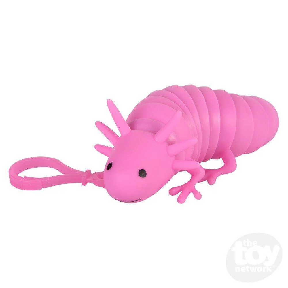 4" Wiggle Sensory Axolotl Backpack Clip - Image 2