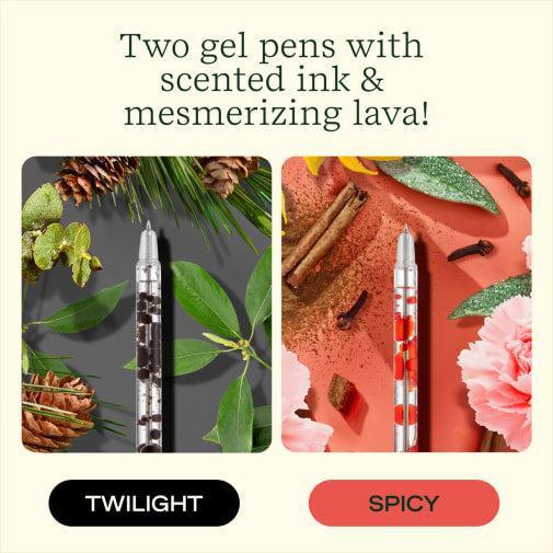 Black/Red 2pk Scented Lava Pen Set - Image 2