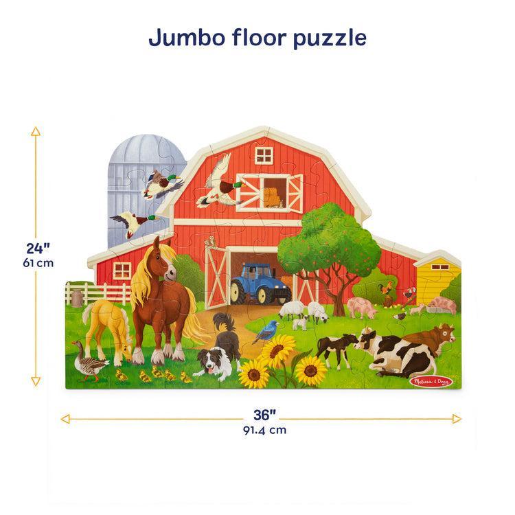 Busy Barn Shaped Floor Puzzle - 32 Pieces - Image 2