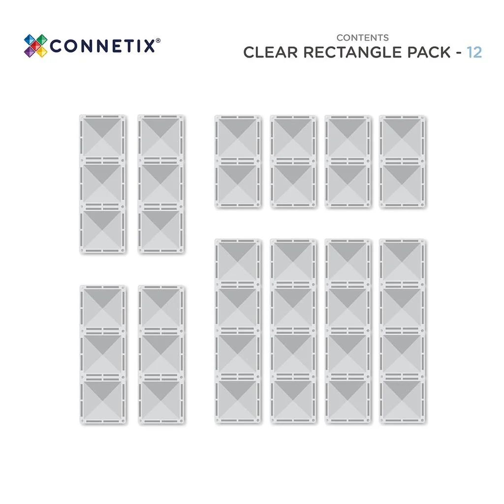 Clear Rectangle Pack 12 pc - Image 3