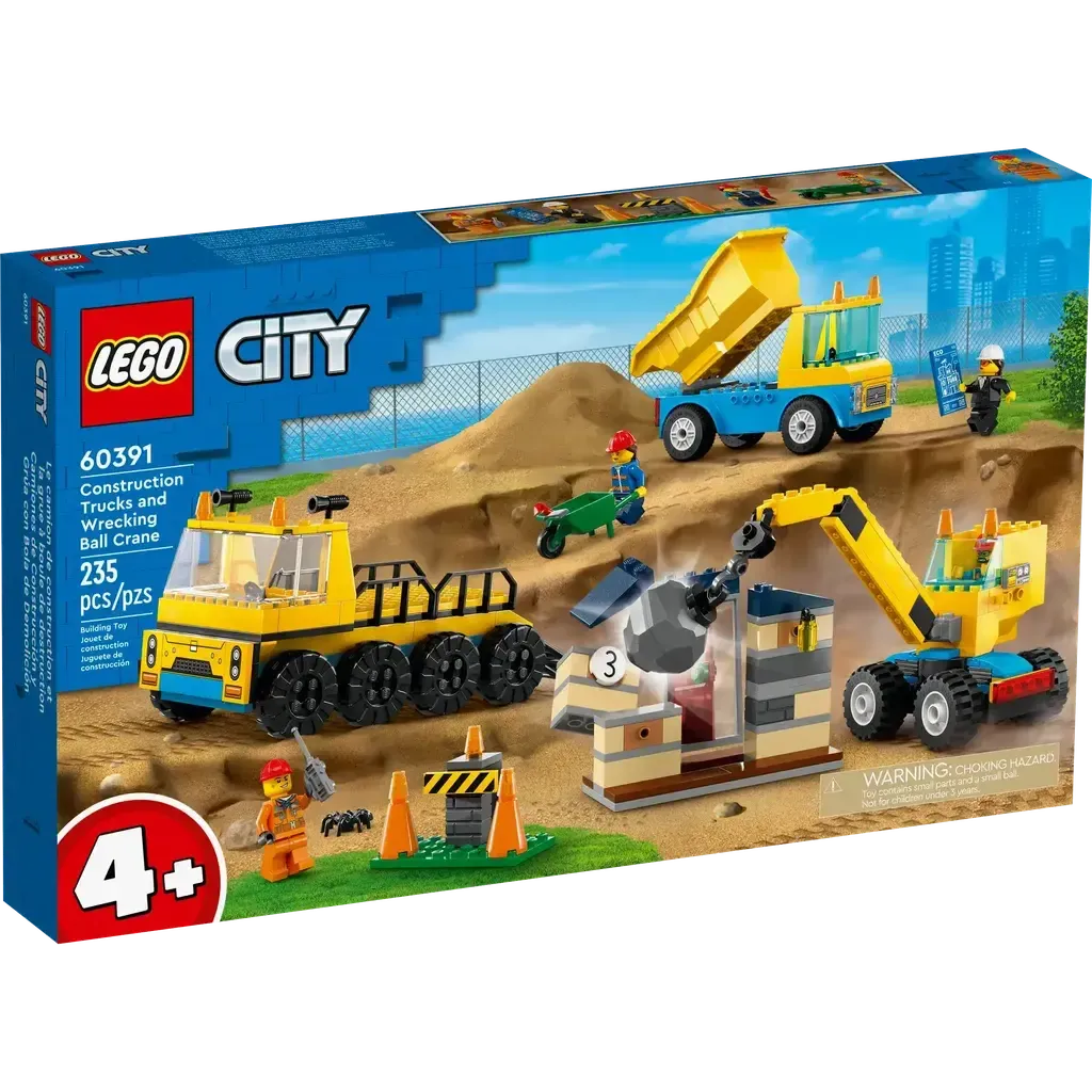 Construction Trucks and Wrecking Ball Crane - Image 2