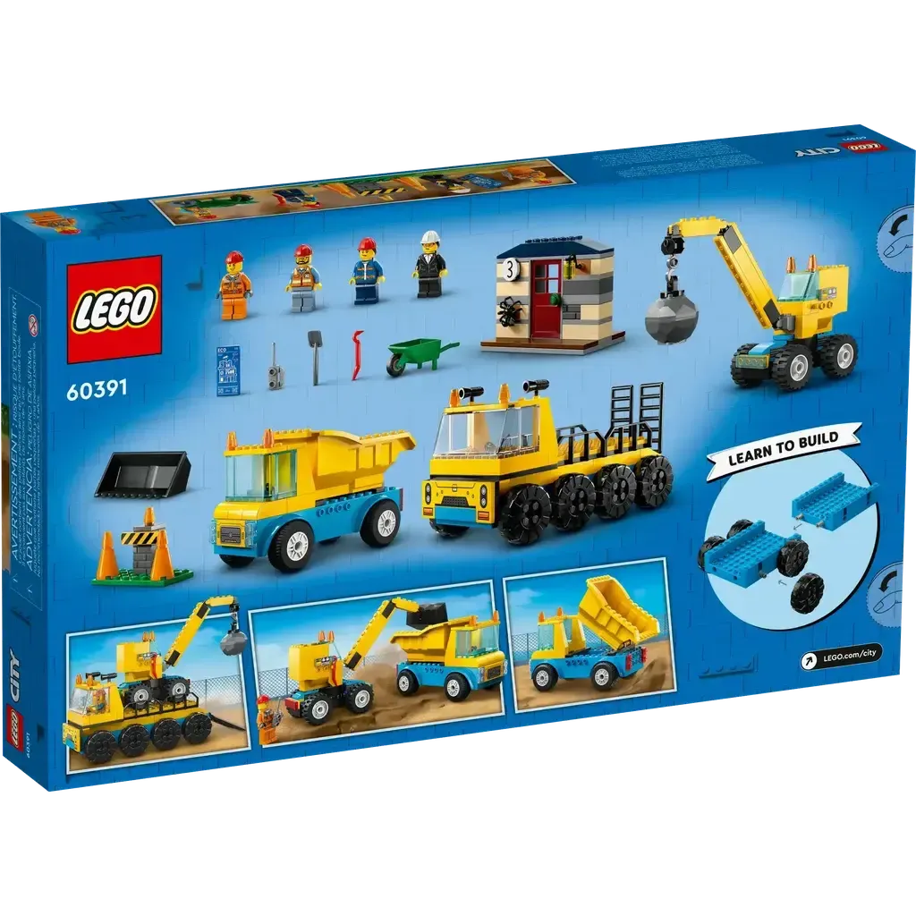 Construction Trucks and Wrecking Ball Crane - Image 6