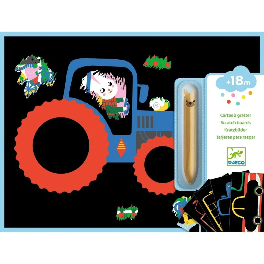 Learning about Vehicles Scratch Cards