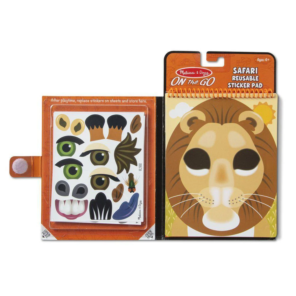 Make-a-Face - Safari Reusable Sticker Pad - On the Go Travel