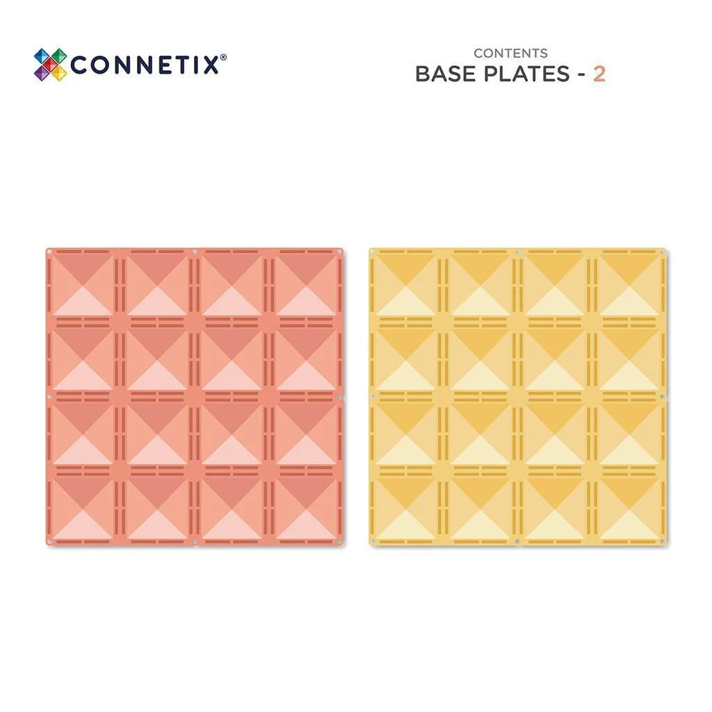 Pastel Lemon & Peach Base Plate 2 pc - Image 3