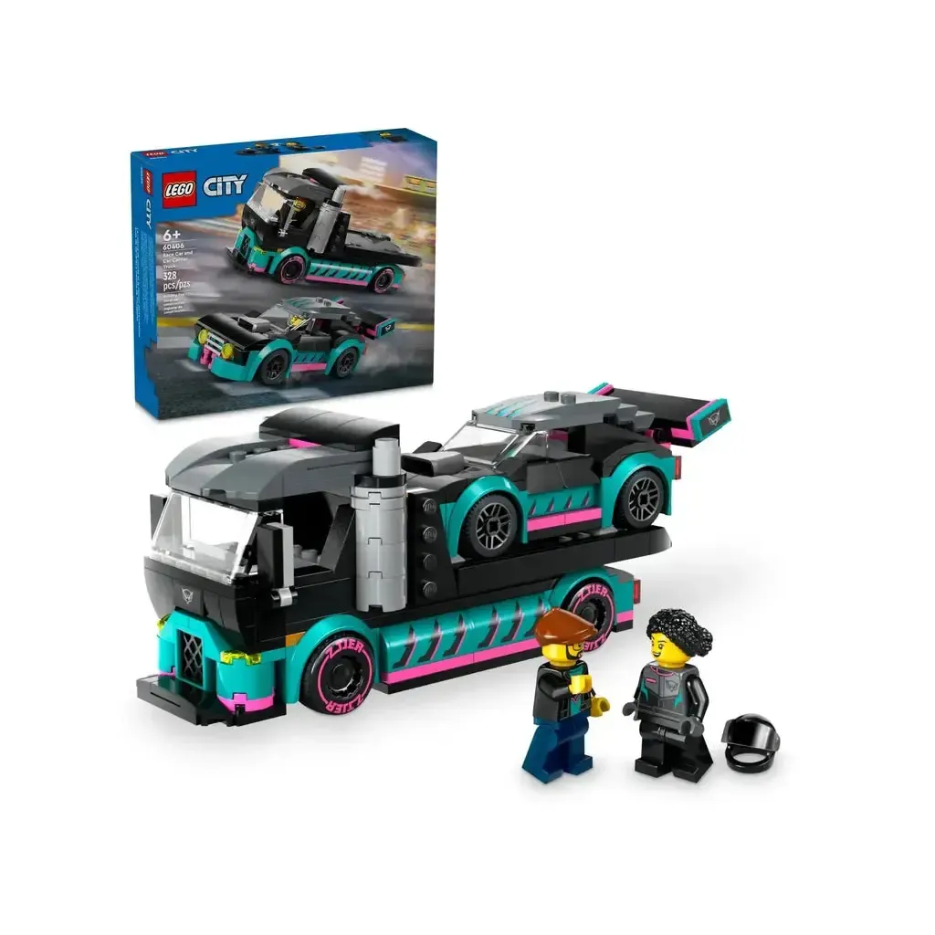 Race Car and Car Carrier Truck - Image 2